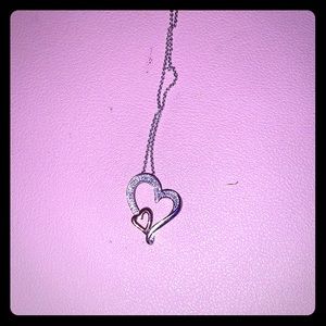 Two Heart Silver/Gold Necklace